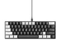 DQRCLLL Red Axis Mechanical Keyboard 61 Keys Bluetooth Three Modes Wired RGB Sports Keyboard Gaming Keyboard (White and Black)