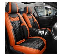 DQRG Seat Protector Leather Car Seat Covers For BMW 3 Series E46 E90 E21 E30 E36 E91 E92 E93 X1 X4 X3 X5 F30 F31 F34 F35 Interior Accessories Car Seat Covers(Black Orange)