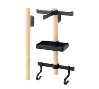 Dqsgiqe Bicycle Helmet Storage, Wall Mounted Space Saving Storage Hanger, Bicycle Shoe Stand, for Home, Garage, Living Room, Flat, Wall Shed Glasses