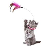 Dqsgiqe Cat Collar with a Feather Toy, Interactive Feather Rod for Kittens - Cat Neck Collars, for Exercise and Training Indoor and Outdoor, in the Yard, Home, as well as for Daily Use