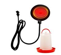 Dqsgiqe Chicken Drinking Heater, 15 cm Silicone Heating Base - 20 Watt Heater for Chicken Drinkers with 180 cm Cable, for Outdoor Animal Farms and Backyard