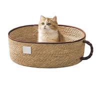 Dqsgiqe Sleeping place for kittens, cute sleeping nest for kittens, cat bed in basket shape, for use in the living room, on the table, next to the bed, in the bedroom, on the floor, in the corner, on
