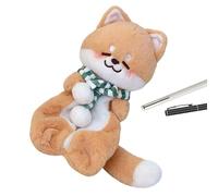 Dqsgiqe Stationery Cartoon School Bag School Supplies, Plush Pen Case, for Sticky Notes Eraser Ruler Marker Lipsticks Headphones School College Class, , see description, See description