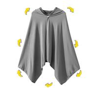 Dqsgiqe Sun Protection Cape Hooded Cape Soft Portable Lightweight Cooling Scarf Cape for Mountaineering Outdoor Sports Tailcoat for Men and Women Cooling Scarf