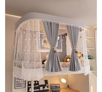 DQSPDBD Bunk Bed Canopy Curtain with Frame Bed Tent for Top and Lower Bunk Bed Canopy Set with Mosquito Net Loft Bed Curtains Bed Curtains for Bottom