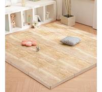 DQSPDBD Interlocking Foam Tiles - Soft Cushioned Puzzle Mat with Wood Grain Design for Floor Carpet, 16 Pieces