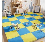 DQSPDBD Soft Foam Sensory Tiles - Interlocking Floor Tiles 12x12x1in Extra Thick Puzzle Playmat, 40 Pieces