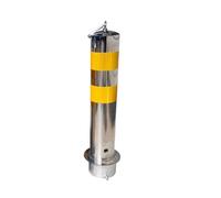 DQSPDBD Steel Bollards, Safety Bollard Post, Removable Bollard with Embedment Sleeve, Yellow Steel Bollard, Barrier Safety Bollard Post, for Traffic-Sensitive Area Garage Parking Lot