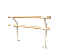 DQSPDBD White Ballet Barre Elegant Freestanding Ballet Barre Metal Support Fixed Height Double Layer Barre Sturdy Construction Easy to Install for Dance Practice Fitness and Stretching