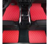 DQSZ 4pcs Custom Leather Car Floor Mats for BMW 5 Series 2013-2017 F10/F11(RHD), Front Rear Carpet Mat All Weather Protection Floor Mat Waterproof Non-Slip Liner Accessories,C/Red