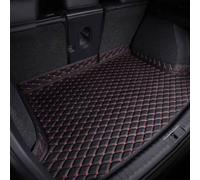 DQSZ Boot Liner for MG MG5 2021-, Leather Rear Trunk Liner with Raised Edges All Weather Cargo Tray Floor Guard Cover Waterproof Accessories,D/Black~red
