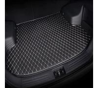 DQSZ Car Leather Boot Liner for Polestar 2 2021-2023 2024, Rear Cargo Tray Trunk Carpets Protector Pads Mats Anti-Scratch Anti-Slip Waterproof Pad Accessories,D/Black-beige-normal