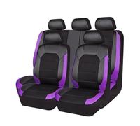 DQSZ Car Seat Cover for Volvo XC60 2010-2022, Universal Leather Full Set Seat Covers Front Rear Seat Protector Cushion Covers Breathable Comfortable Accessories,E/Purple