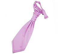 DQT Boys Plain Satin Pre-Tied Scrunchie Cravat - Wedding Pageboy Formal - Lilac