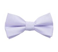 DQT Boys Plain Twill Pre-Tied Bow Tie - Wedding, Pageboy & Formal Adjustable Bowtie - Pastel Lilac