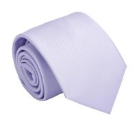 DQT Boys Plain Twill Tie - Classic Wedding & Formal Necktie - Pastel Lilac