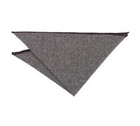 DQT Herringbone Wool Blend Wedding Handkerchief Pocket Square - Brown