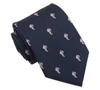 DQT Men Embroidered Sports Print Novelty Modern Style Neck Tie - Navy Rugby