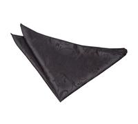 DQT Men Passion Floral Black Wedding One Size Handkerchief Pocket Square