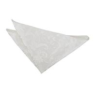 DQT Men Passion Floral Wedding Handkerchief Pocket Square One Size - Ivory