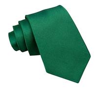 DQT Men Plain Satin Wedding Formal Casual Groom Best Man Classic Slim Skinny Neck Tie - Emerald Green, Skinny 5cm Tie