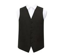 DQT Men’s Paisley Floral Wedding Waistcoat Vest for Formal Suit - Black 36" (S)