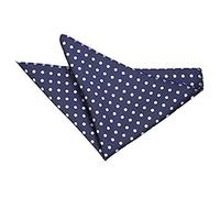 DQT Men's Classic Polka Dot Woven Pocket Square Handkerchief | Woven spot design for weddings, groom, groomsmen, best man, business, office, prom, parties; pairs with suits and tuxedos