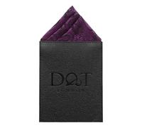 DQT Mens Paisley Pre-Folded Pocket Square - Wedding, Business & Formal Suit Handkerchief - Purple - One Peak