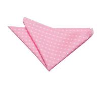 DQT Mens Pink Solid Plain Stripe Floral Paisley Polka Dot Pocket Square - Polka Dot Classic Pink