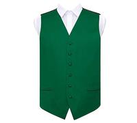 Emerald Green Plain Satin Wedding Waistcoat - 48"