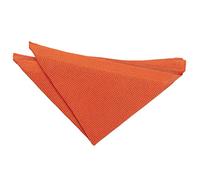 DQT Mens Plain Knitted Pocket Square - Wedding Business & Formal Suit Accessory - Burnt Orange