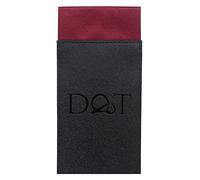 DQT Mens Plain Satin Pre-Folded Pocket Square Fold - Wedding, Business & Formal Suit Handkerchief - Burgundy