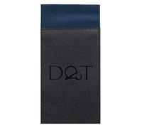 DQT Mens Plain Satin Pre-Folded Pocket Square Fold - Wedding, Business & Formal Suit Handkerchief - Navy Blue