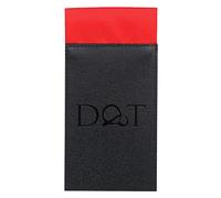 DQT Mens Plain Satin Pre-Folded Pocket Square Fold - Wedding, Business & Formal Suit Handkerchief - Red