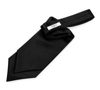 DQT Mens Plain Satin Wedding Self-Tie Ascot Cravat | 13 cm Blade, Fits 36-47 cm Neck, Suit and Waistcoat Accessory, Best Man, Groomsmen, Proms, Business Wear and Formal Events