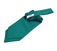 DQT Mens Plain Satin Wedding Self-Tie Ascot Cravat | 13 cm Blade, Fits 36-47 cm Neck, Suit and Waistcoat Accessory, Best Man, Groomsmen, Proms, Business Wear and Formal Events