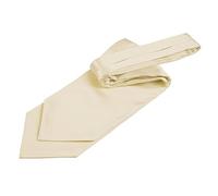 DQT Mens Plain Satin Wedding Self-Tie Ascot Cravat | 13 cm Blade, Fits 36-47 cm Neck, Suit and Waistcoat Accessory, Best Man, Groomsmen, Proms, Business Wear and Formal Events
