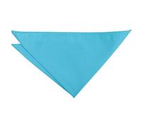 DQT Mens Plain Twill Pocket Square - Wedding, Business & Formal Suit Handkerchief - Aqua Blue