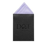 DQT Mens Plain Twill Pre-Folded Pocket Square Handkerchief - One Peak Pastel Lilac