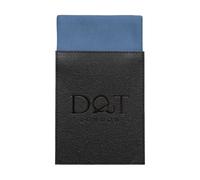 DQT Mens Plain Twill Pre-Folded Pocket Square - Wedding, Business & Formal Suit Handkerchief - Blue Nights - Fold