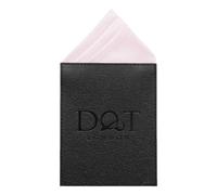 DQT Mens Plain Twill Pre-Folded Pocket Square - Wedding, Business & Formal Suit Handkerchief - Blush Pink - One Peak