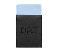 DQT Mens Plain Twill Pre-Folded Pocket Square - Wedding, Business & Formal Suit Handkerchief - Ice Blue - Fold