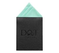 DQT Mens Plain Twill Pre-Folded Pocket Square - Wedding, Business & Formal Suit Handkerchief - Mint Green - One Peak