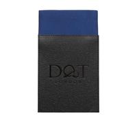 DQT Mens Plain Twill Pre-Folded Pocket Square - Wedding, Business & Formal Suit Handkerchief - Navy Blue - Fold