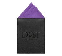 DQT Mens Plain Twill Pre-Folded Pocket Square - Wedding, Business & Formal Suit Handkerchief - Purple - One Peak