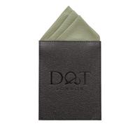 DQT Mens Plain Twill Pre-Folded Pocket Square - Wedding, Business & Formal Suit Handkerchief - Sage - One Peak