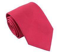 DQT Men's Plain Twill Wedding Formal 8cm Classic Tie - Jester Red