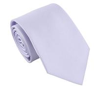 DQT Men's Plain Twill Wedding Formal & Business 8cm Classic Tie - Pastel Lilac