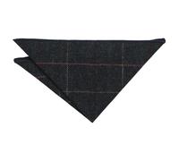 DQT Men's Tweed Patterned Handkerchief Pocket Square (Navy Blue Tweed Herringbone Check)