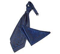 DQT New Swirl Cravat and Hanky Set (Black & Blue)